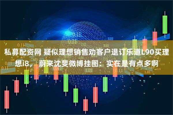 私募配资网 疑似理想销售劝客户退订乐道L90买理想i8， 蔚来沈斐微博挂图：实在是有点多啊