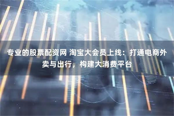 专业的股票配资网 淘宝大会员上线：打通电商外卖与出行，构建大消费平台